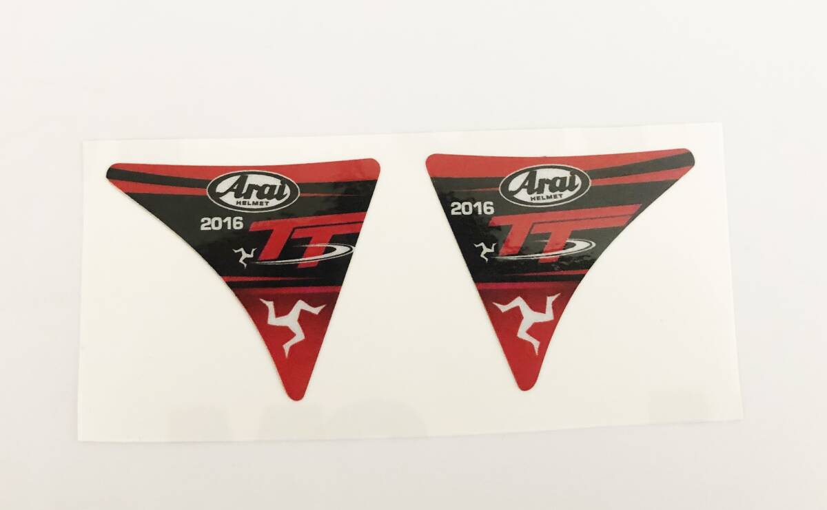 ST-013 ARAI マン島 TT ISLE OF MAN 2016 ヘルメット ミラーシールド 左右セット 3Mステッカー 反射剤入り拍卖