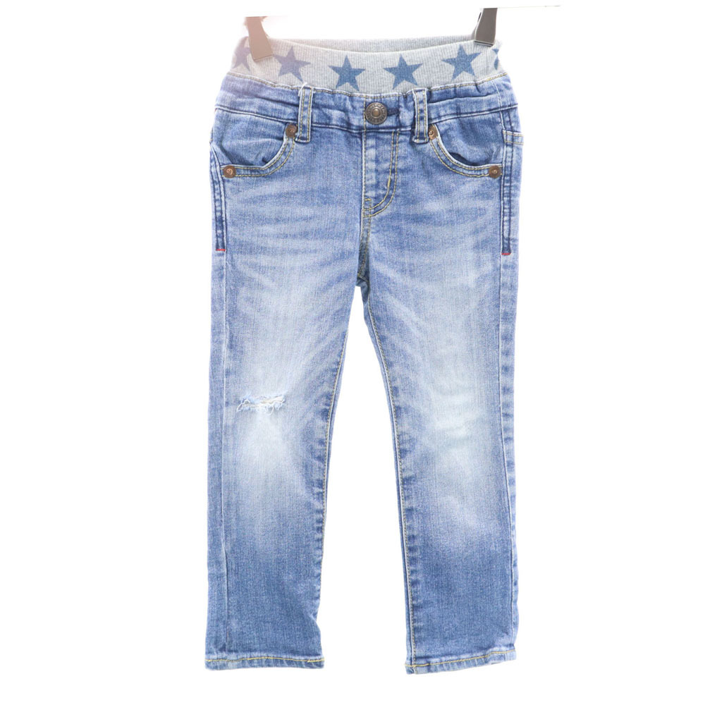 DOUBLE B miki house ダブルビー ミキハウス デニムパンツ 100 ウォッシュブルー ジーンズ キッズ拍卖