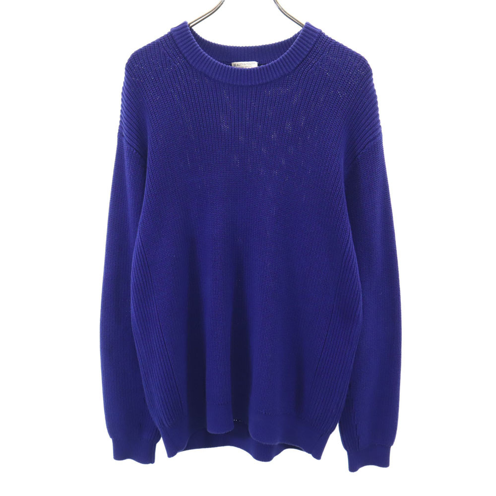 BEAUTY&YOUTH UNITED ARROWS ビューティーアンドユースユナイテッドアローズ 長袖 セーター M ブルー系 ニット メンズ拍卖