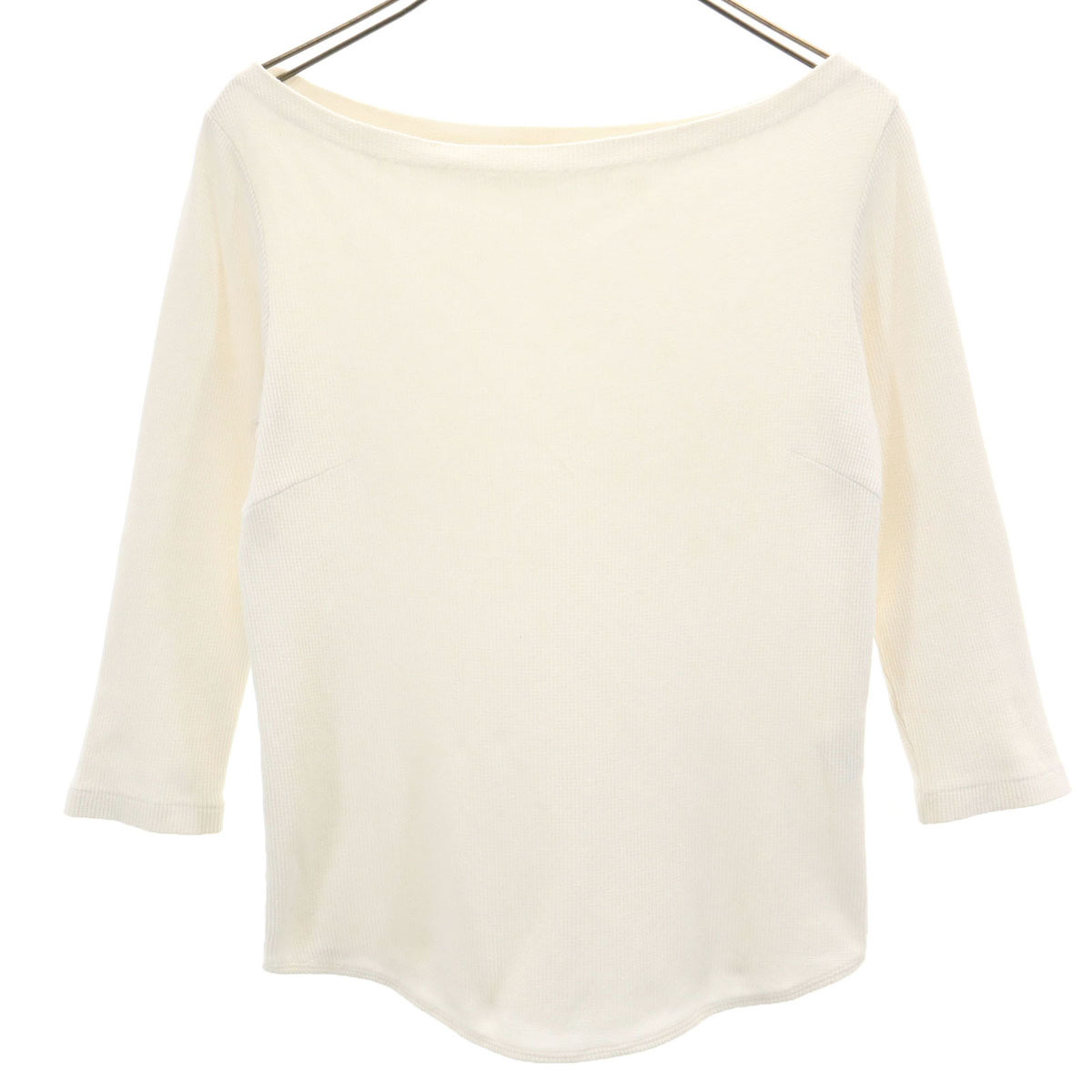 Ron Herman ロンハーマン 7分袖 ボートネック Tシャツ XS 白 ロンT レディース拍卖