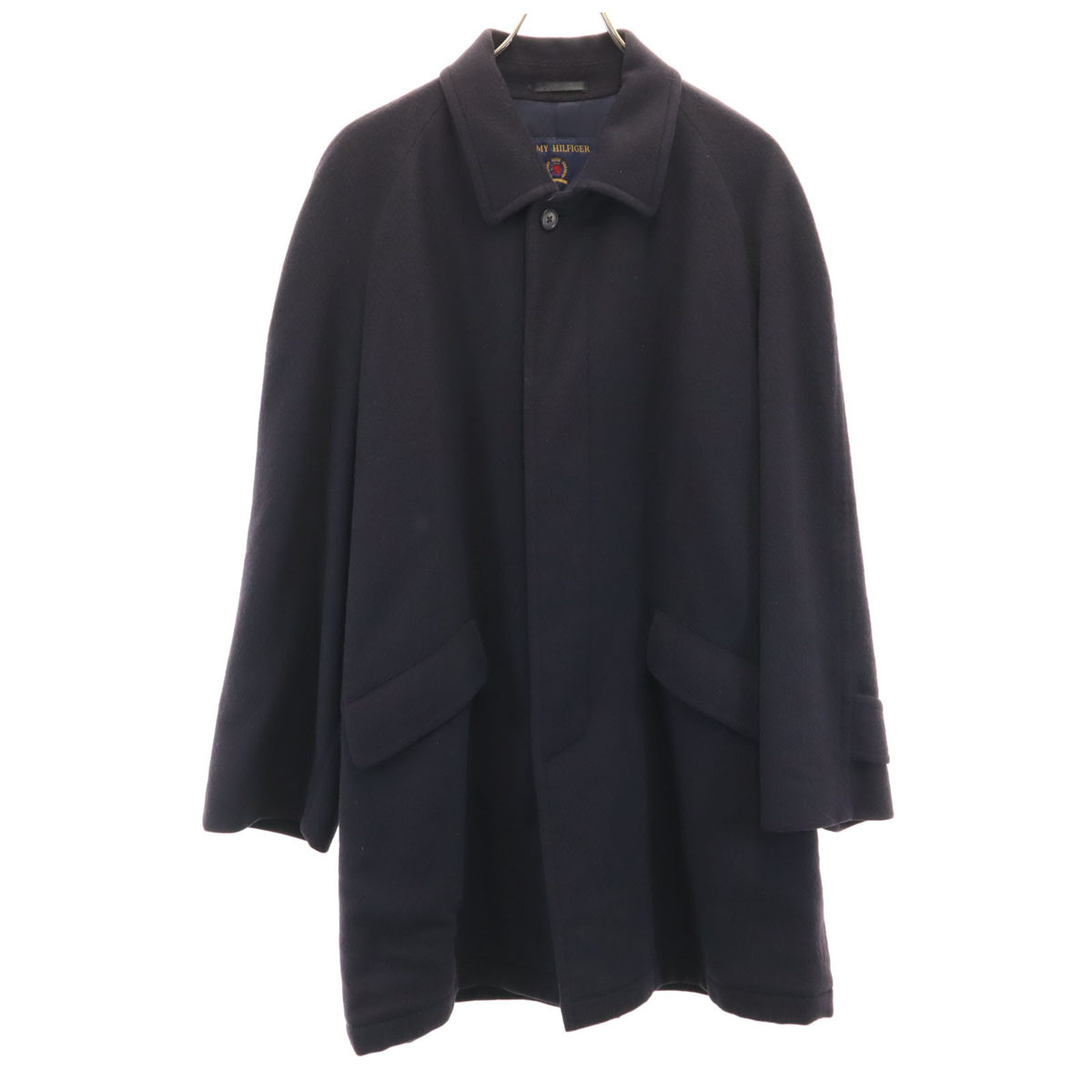 TOMMY HILFIGER トミーヒルフィガー ウール100% 日本製 コート 黒 レディース拍卖