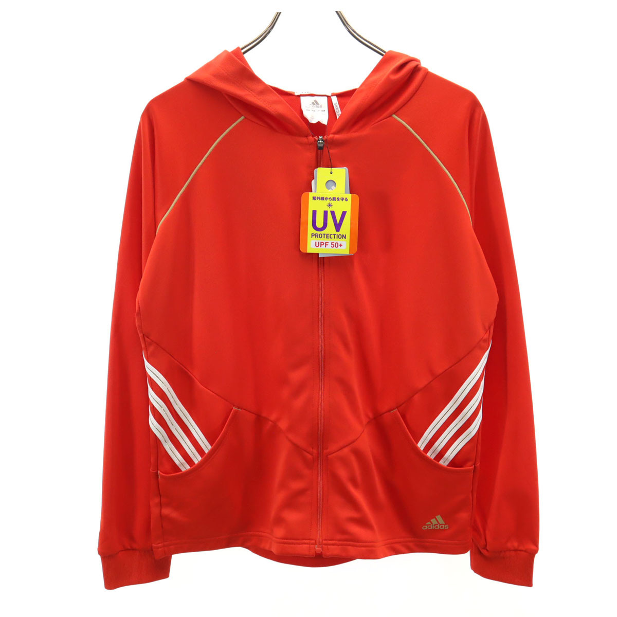 未使用 adidas アディダス トレーニング ジップパーカー M レッド タグ付き レディース拍卖