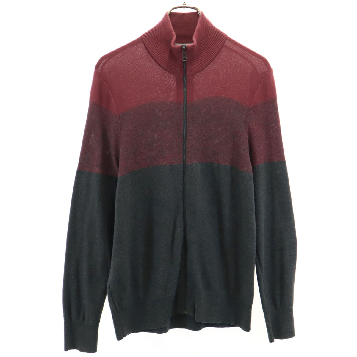 Banana Republic バナナリパブリック 長袖 ニット ジップジャケット M グレー系 メンズ拍卖