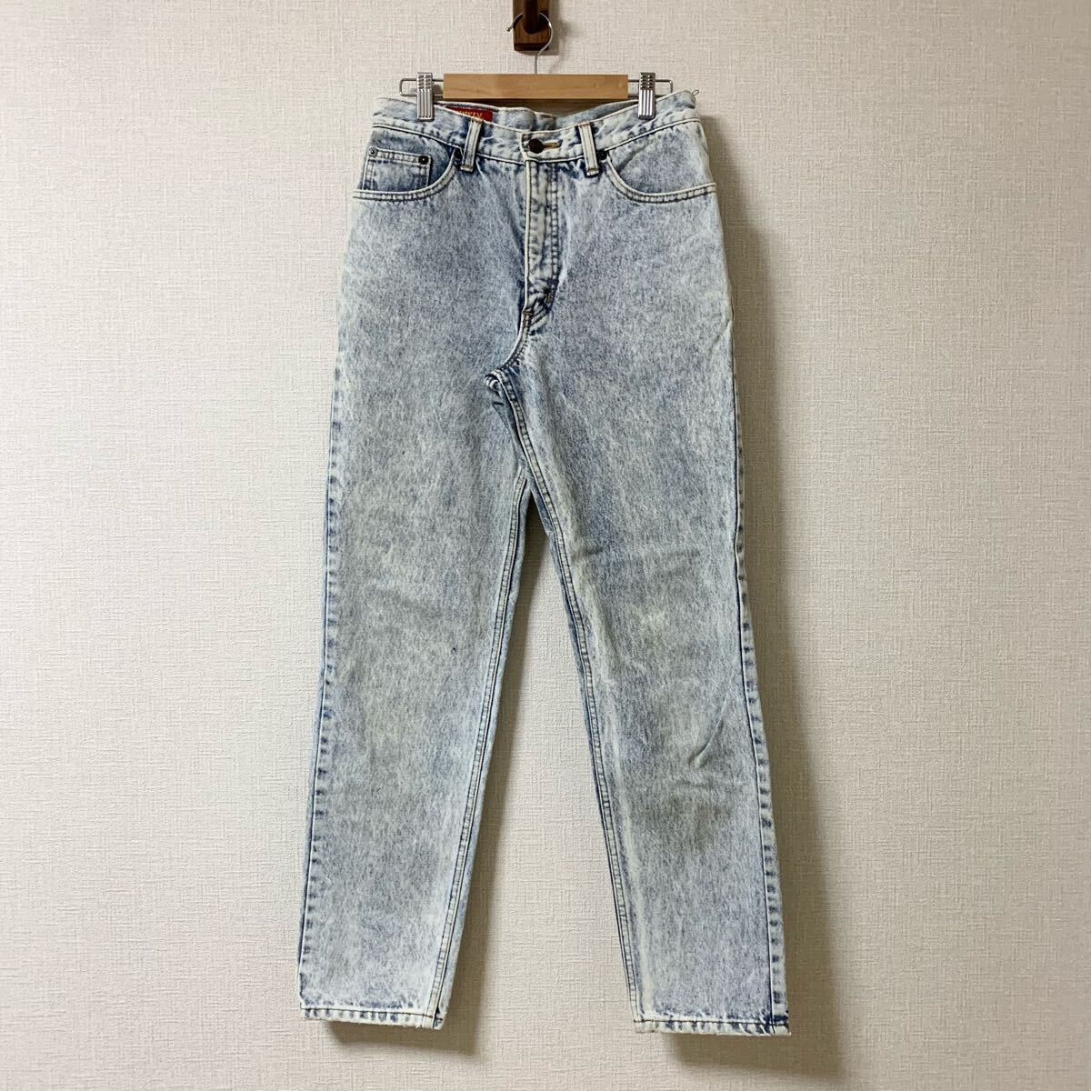 edwin エドウィン ケミカルウォッシュ usa製 W31 デニム 古着 vintage ヴィンテージ ビンテージ オールド アメリカ製 アイスブルー 拍卖