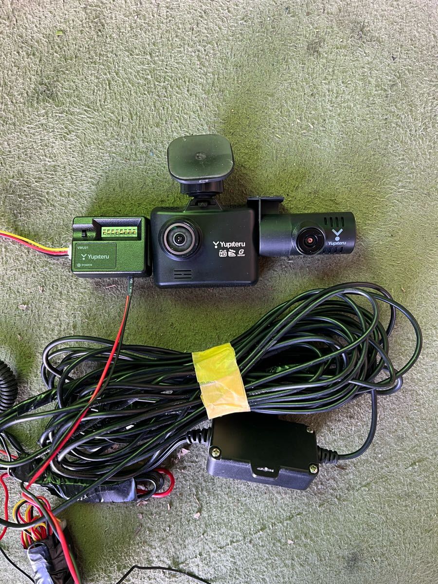 動作OK ユピテル ドラレコ 駐車監視 TW8500 フロントカメラ リアカメラ フルセット フルHD Gセンサー GPS そのまま使えます。拍卖