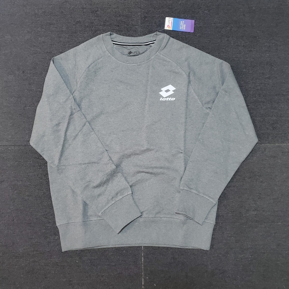 新品 Lotto Gryphon トレーナー スウェット スウェット トップス グレー サイズM拍卖