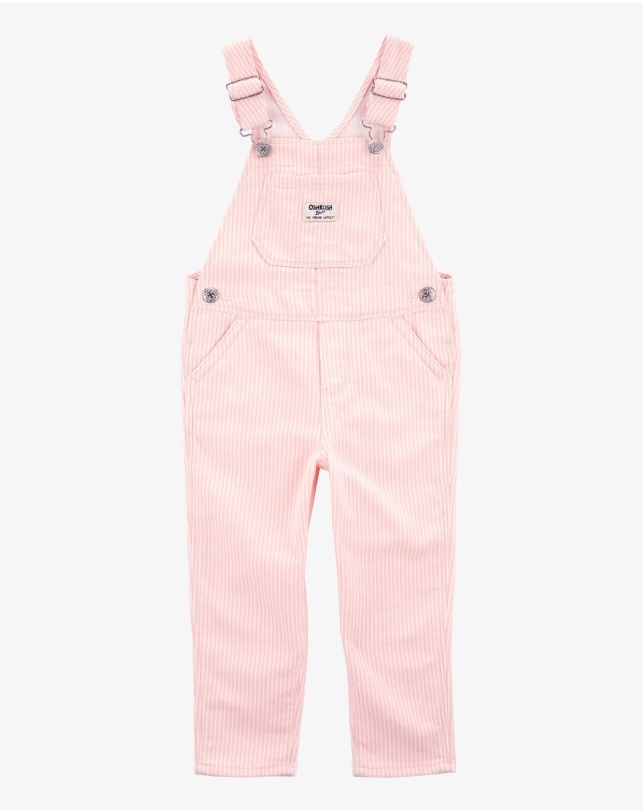 新品! オシュコシュ キッズ オーバーオール ヒッコリーストライプ ピンク 4T 100 OshKosh カーターズ デニム 長ズボン 子供服 拍卖