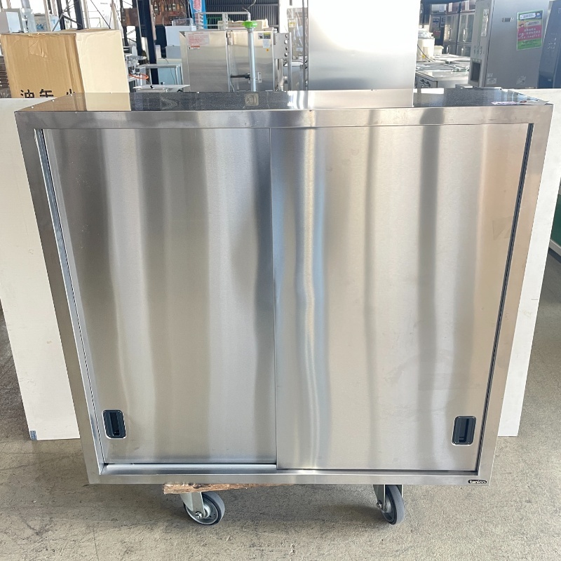 北海道・九州・沖縄・離島等追加送料有【中古】 業務用 ステンレス 吊戸棚 幅1100×奥行350×高900mm (No.9567) 厨房機器拍卖