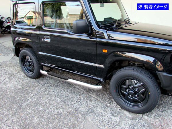 ジムニー JB64W 超鏡面 ステンレス メッキ サイド シル ガード サイドステップ ドアステップ スカッフプレート キッキング SID-GUA-001拍卖