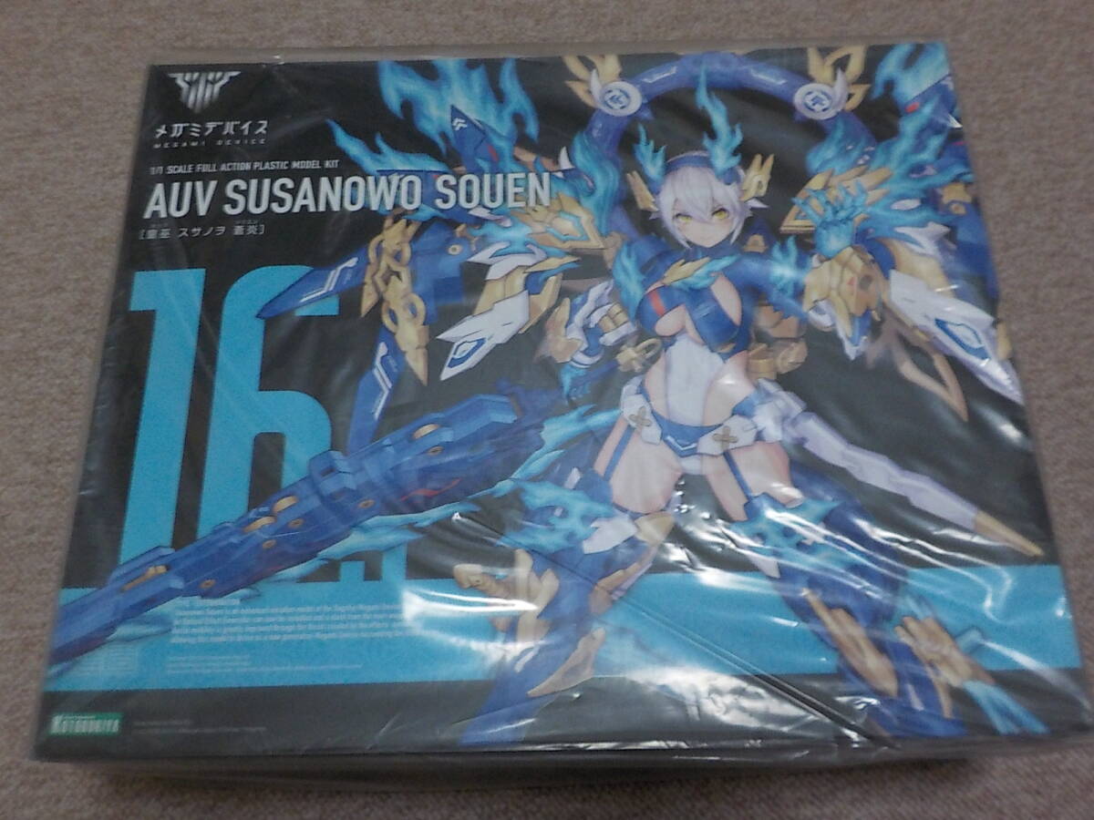 KOTOBUKIYA メガミデバイス 皇巫 スサノヲ 蒼炎 全高約220mm 1/1スケール プラモデル 成型色拍卖