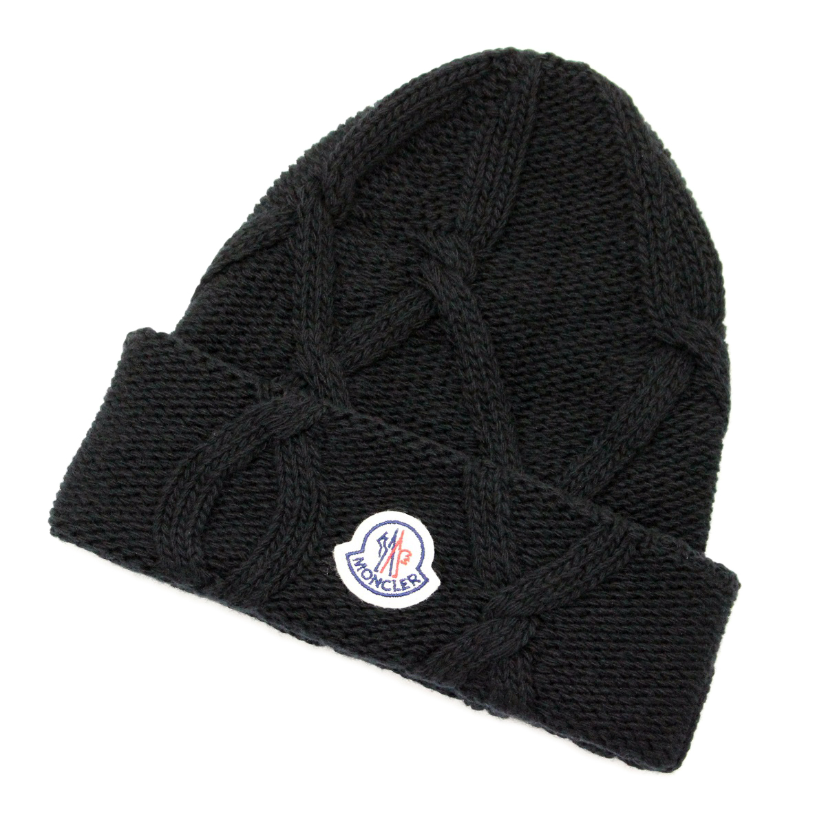 送料無料 97 MONCLER モンクレール 3B00035 M1115 ブラック ニットキャップ ニット帽 男女兼用拍卖