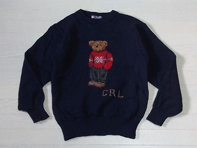 CHAPS RALPH LAUREN ポロベア ニット 90s チャップスラルフローレン ニット セーター ポロベアー CRL 日登美 拍卖
