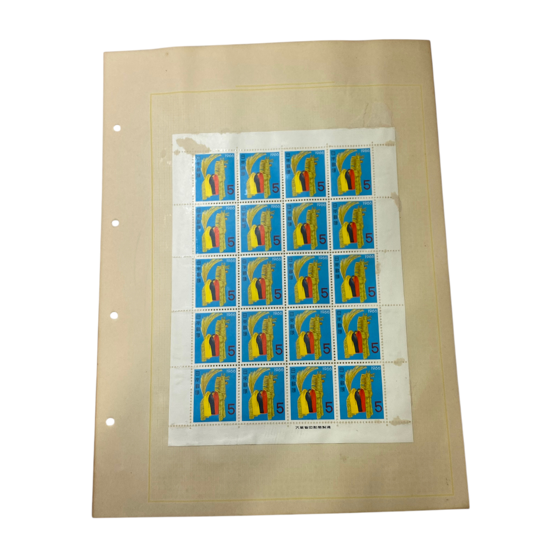 昭和41年用 年賀切手〈しのび駒〉 切手シート cc276拍卖