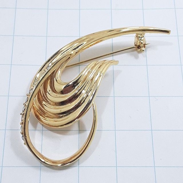 送料無料)ビンテージ☆ウェーブデザイン☆アンティーク ブローチ A28484拍卖