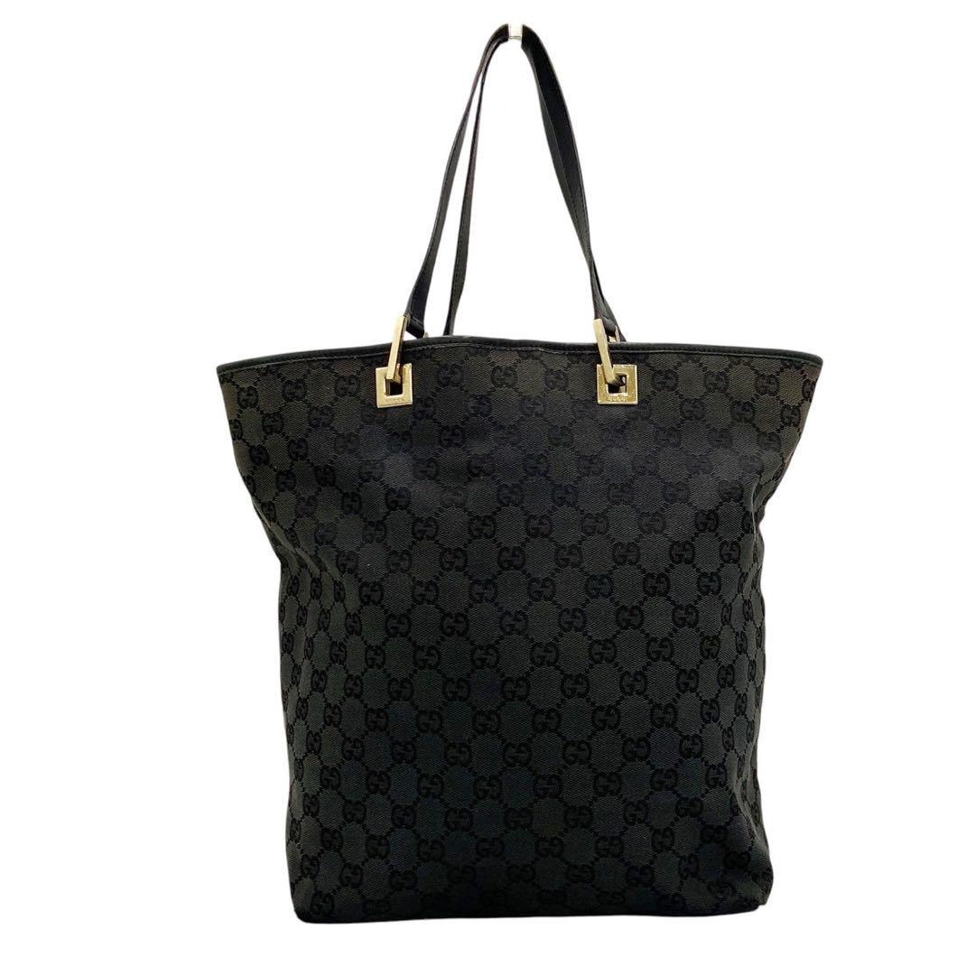 グッチ GUCCI トートバッグ GG キャンバス ロゴ キャンバス 黒拍卖