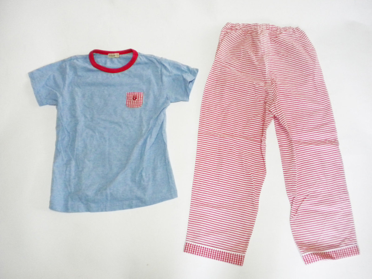 美品 ♪★ ファミリア familiar 半袖パジャマ 上下セット( 半袖Tシャツ、パンツ )子供服 120cm ★20x13拍卖