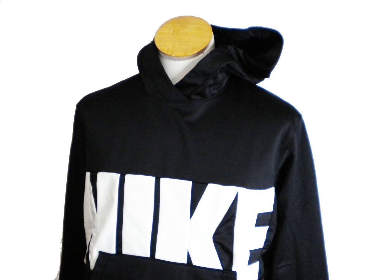 新品 ♪★ ナイキ NIKE パーカ プルオーバー 黒 メンズ THERMA FIT DR7225-011 ルーズフィット ブラック 男性用 表記サイズL ★ 23504拍卖