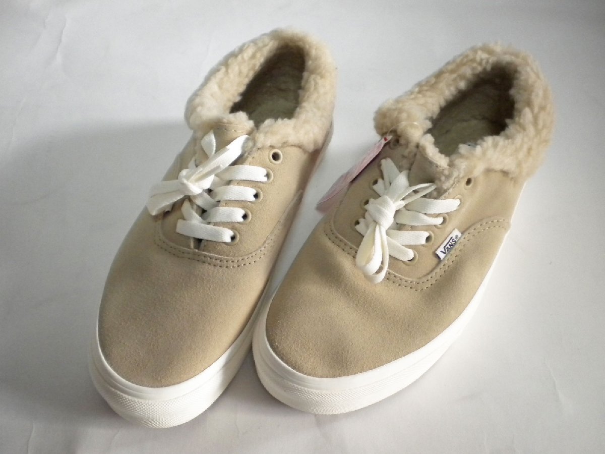 新品 ♪★ ヴァンズ VANS オーセンティック 裏ボア メンズ ベージュ スウェード 防寒 耐寒 保温 防風 冬物 US9.0(27.0cm)★ 23y05拍卖