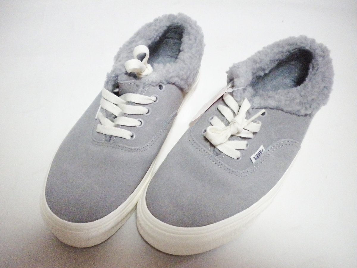 新品 ♪★ ヴァンズ VANS オーセンティック 裏ボア メンズ グレー スウェード 防寒 耐寒 保温 防風 冬物 US8.5(26.5cm)★ 23y07拍卖