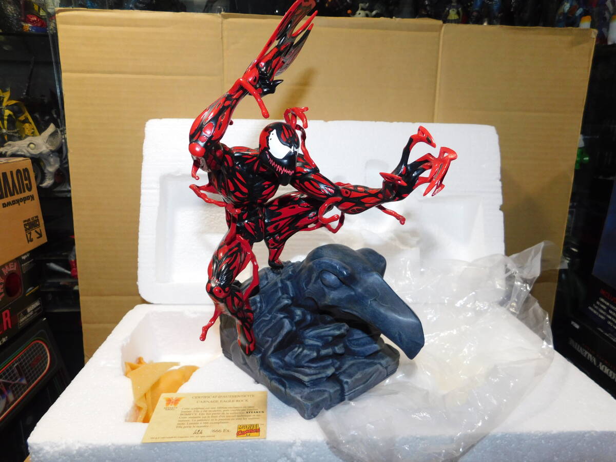 アタカス スタチュー カーネイジ・イーグルロック 666体限定 開封中古 スパイダーマン拍卖