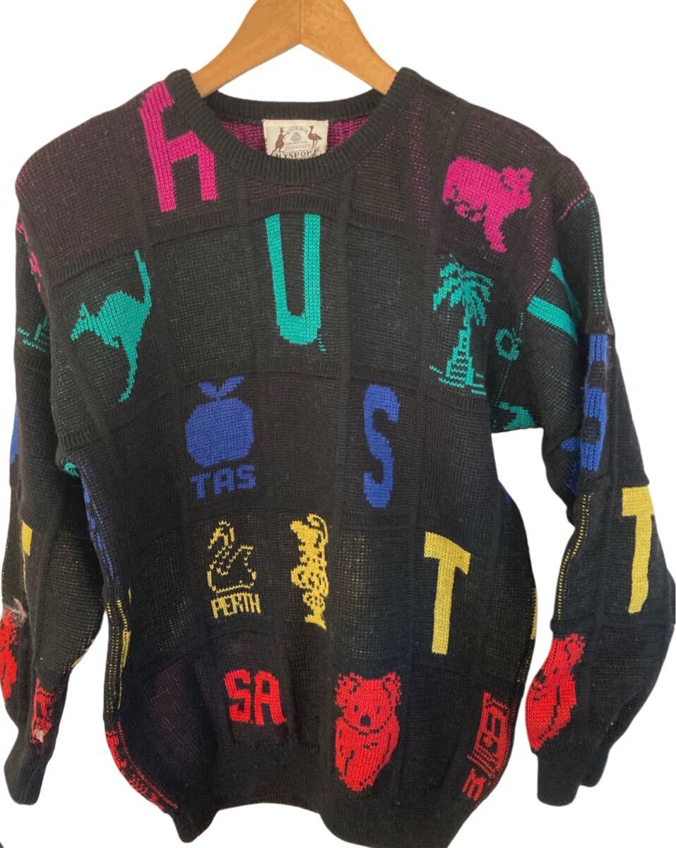 90’s Vintage HYSPORT Australia Multicolor Koala Sweater - Size 12拍卖