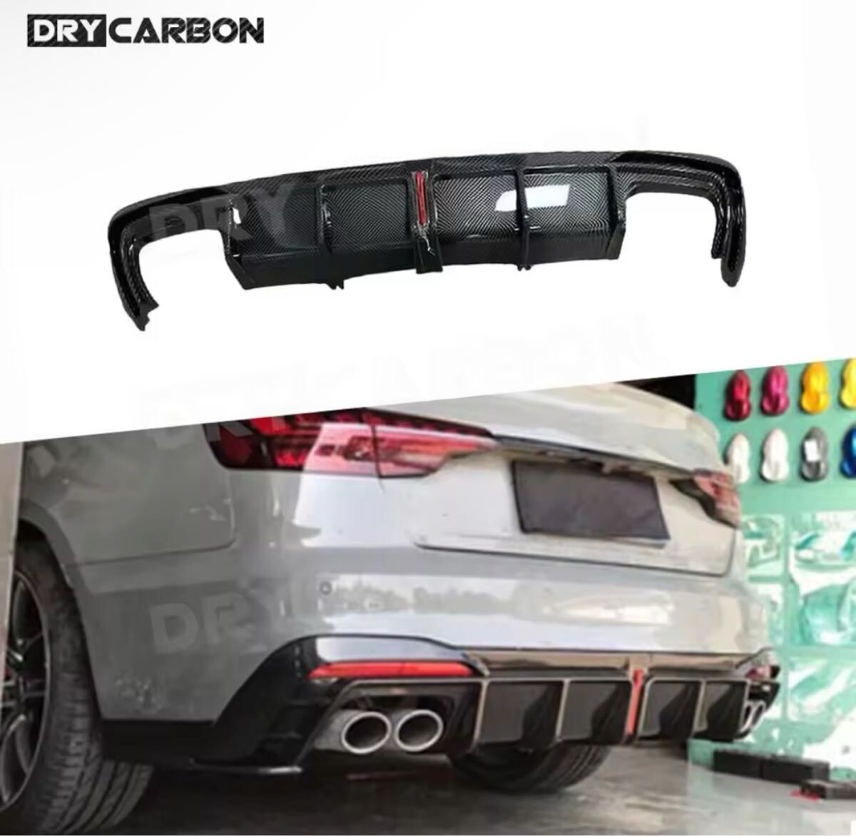 ★NEW★ A4 S4 B9 ディフューザー エアロ バンパー マフラー バンパー カスタム サイドスカート グリル Sライン 35 40 45拍卖