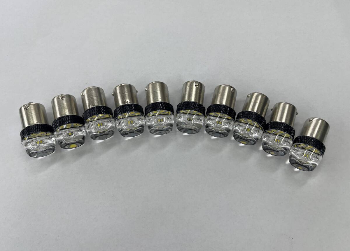 新商品 24V S25 LED 3030チップ  6w 眩しい光 シングルホワイト 10個セット 8個+保証2個拍卖