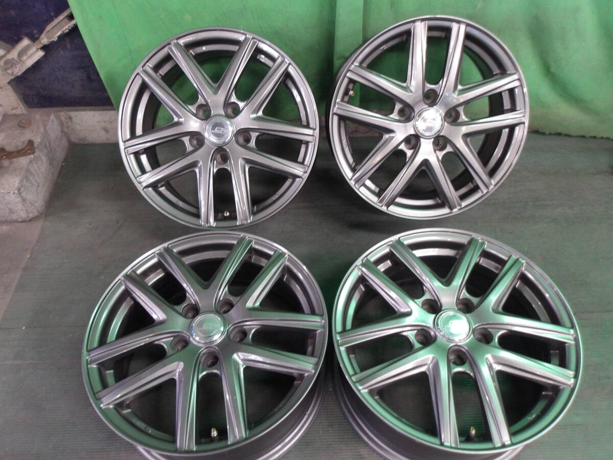 ☆ ホイール CRICKET 16×6.5J +38 PCD114.3 4H 4本 ガンメタ 拍卖