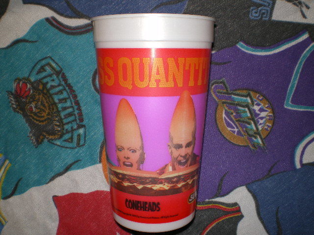 ★即決デッドストック未使用★1993年製SUBWAYコーンヘッズプラスチックカップ★サブウェイ映画ダンエイクロイドファストフード拍卖