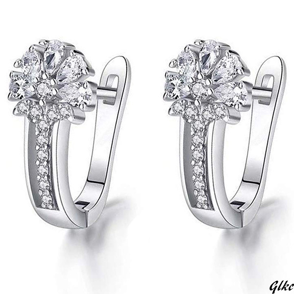 【18Kコーティングにより、高級感があり美しい仕上がり】 桜 フープピアス レディース CZダイヤ 18K 18金RGP拍卖