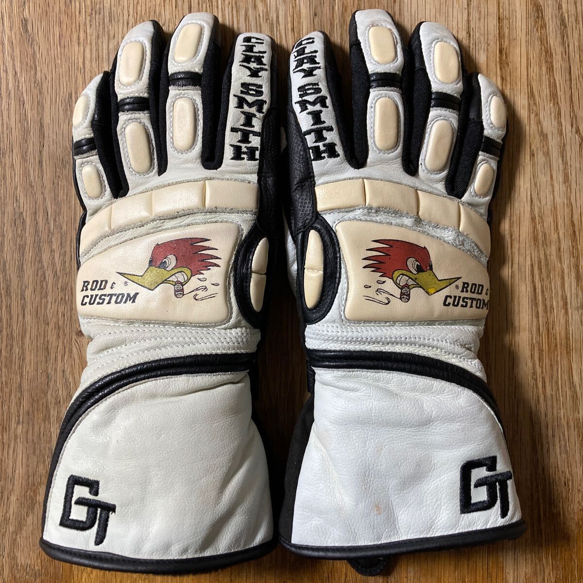 CLAY SMITH winter gloves size:M used クレイスミス ウインター グローブ 手袋 水色 一部レザー バイク ツーリング 古着 畳んで発送します拍卖
