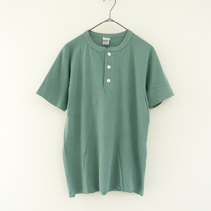 ヘルスニット Healthknit *コットンヘンリーネックTシャツ*Mカットソー半袖トップスプルオーバー(1-2407-206)【90H42】拍卖