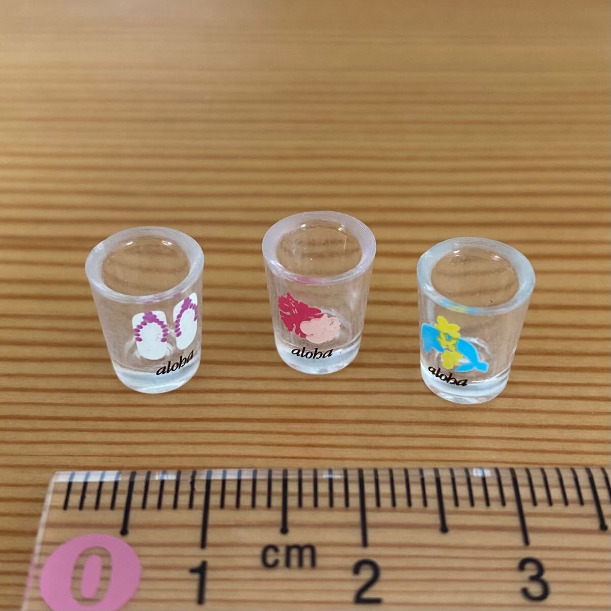 リーメント(単品)*ショットグラス3種*ぷちサンプル バラ売り ミニチュア Re-Ment 食器 アイラブハワイ拍卖
