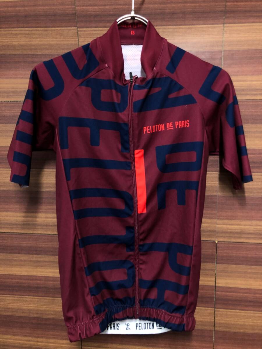 IQ751 プロトンドパリ PELOTON DE PARIS 半袖 サイクルジャージ バーガンディ XS拍卖