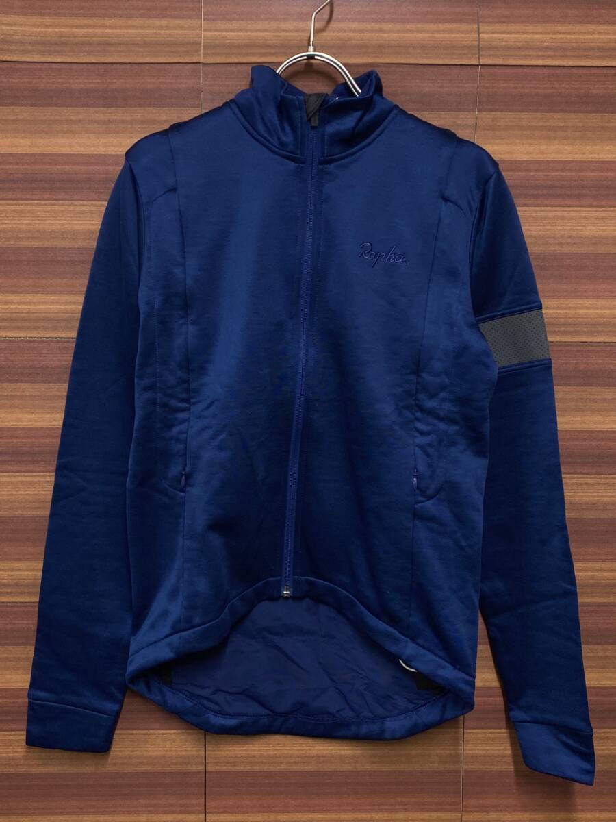IP737 ラファ Rapha WINTER JERSEY 長袖サイクルジャージ 紺 S 裏起毛拍卖