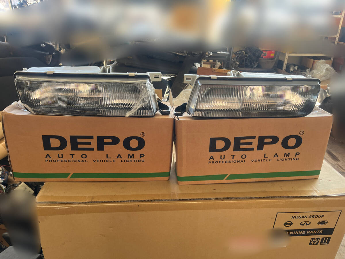 日産 A31 セフィーロ 純正 角目 ヘッドライト 左右セット 拍卖