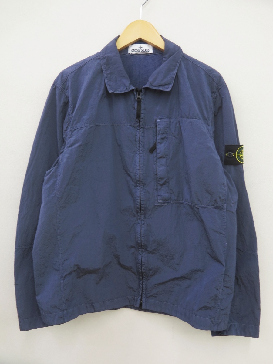 STONE ISLAND ストーンアイランド 811511819 24AW NYLON METAL IN ECONYL OVERSHIRT ジップシャツ 美品 L拍卖