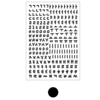 手書きフォント ハングル ステッカー シール 韓国語 ブラック拍卖