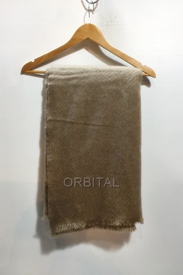 代官山)アロンピ ALONPI CASHMERE STOLE カシミヤ大判ストール マフラー グレージュ ベージュ マフラー拍卖