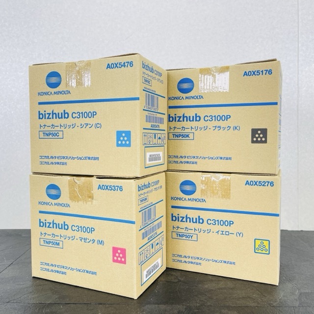 新品未開封 コニカミノルタ トナーカートリッジ シアン マゼンダ ブラック イエロー TNP50M TNP50C TNO50K TNP50Y /511991拍卖