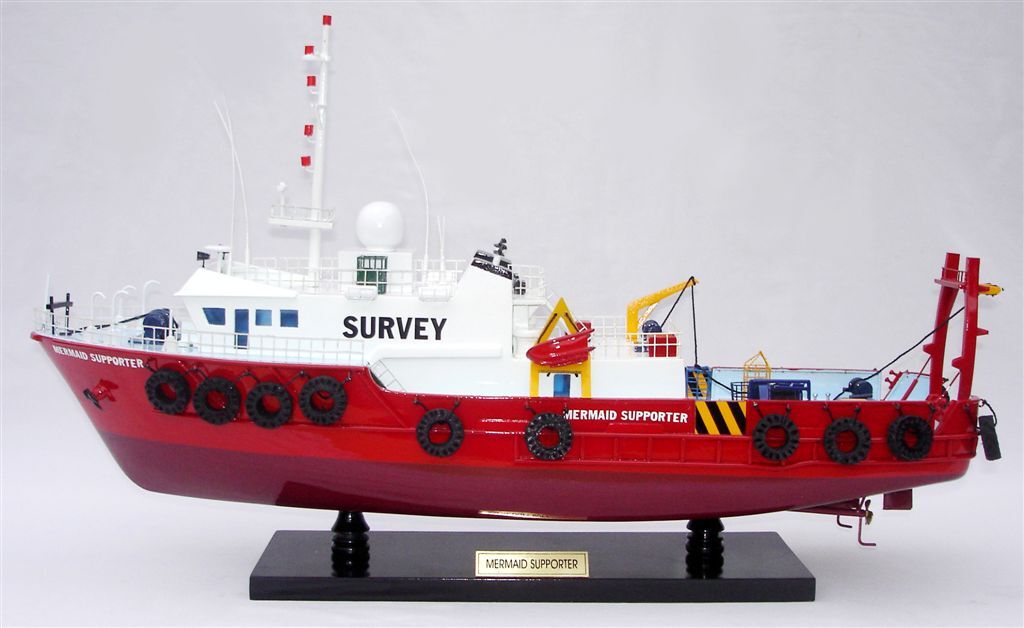 新品特価 海底調査船 Mermaid Supporter 52cmL 木製完成品拍卖