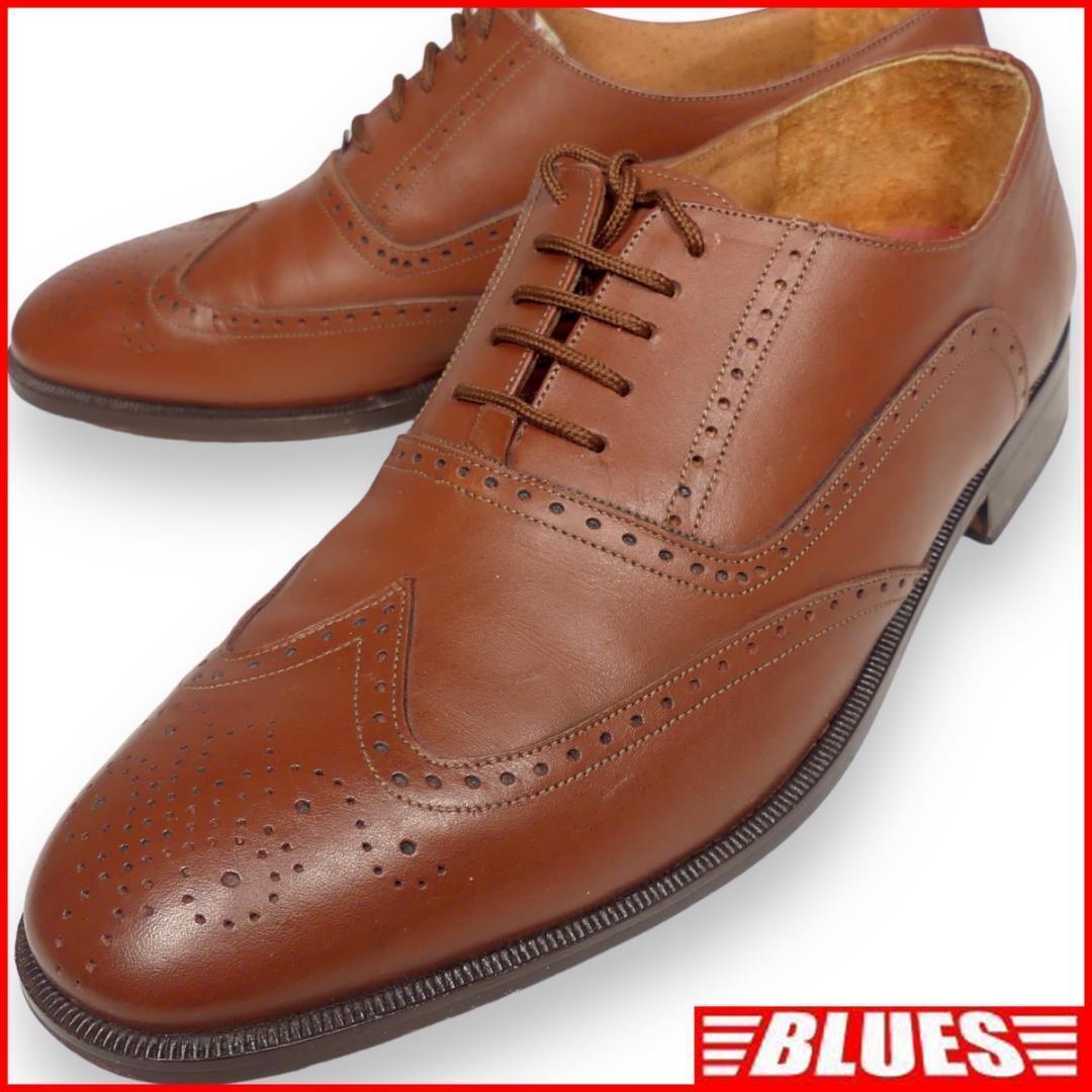 即決★イタリア製 maral★26cm レザーレースアップシューズ マラル メンズ 42 茶 本革 本皮 革靴 ウィングチップ拍卖