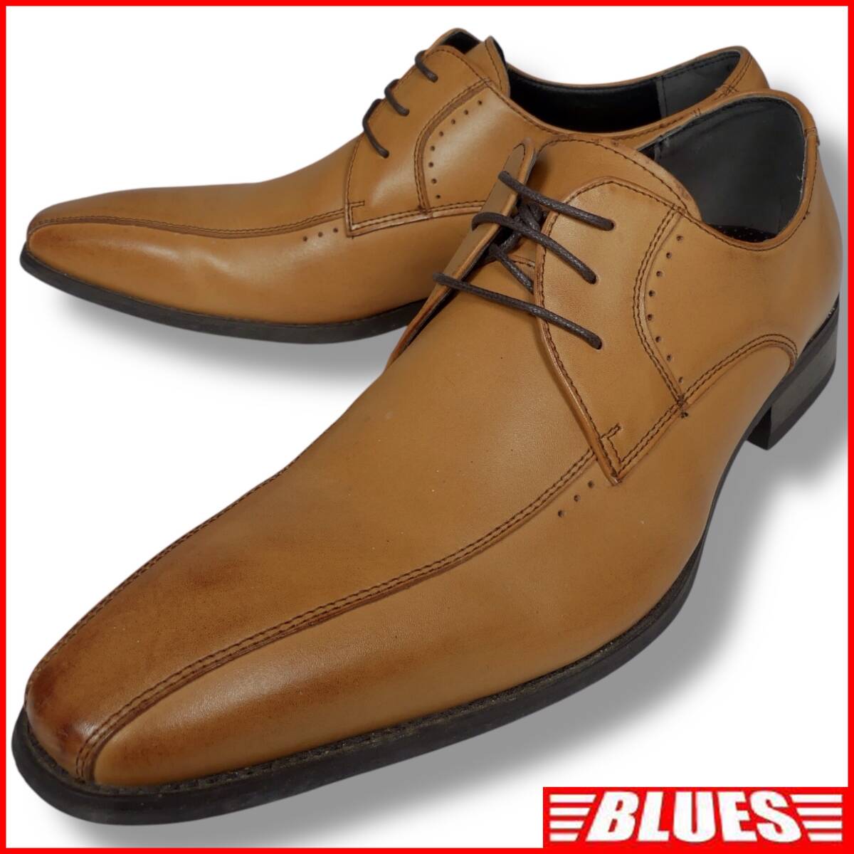 即決★Guy Laroche★26cm レザーレースアップシューズ ギラロッシュ メンズ 茶 キャメル 本革 本皮 革靴拍卖