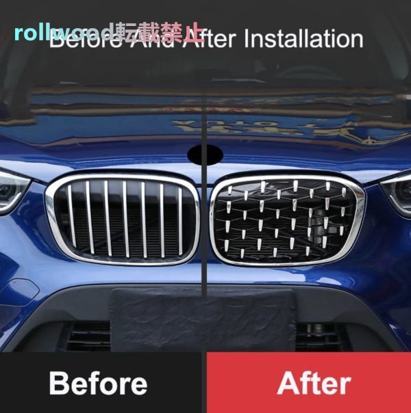 フロントグリル キドニーグリル ダイヤモンド シルバー BMW X3 X4 G01 G02 G08 2018-2021拍卖