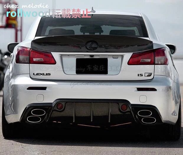 レクサス IS トランクスポイラー ウイング エアロ カーボン ダックテール IS250 IS350 2006-2015 Fスポーツ リアバンパー リップ拍卖
