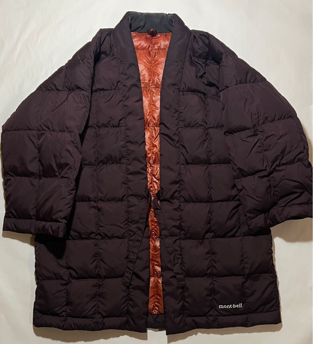 美品 モンベル ダウンハンテン ワインレッド M 半纏 montbell拍卖