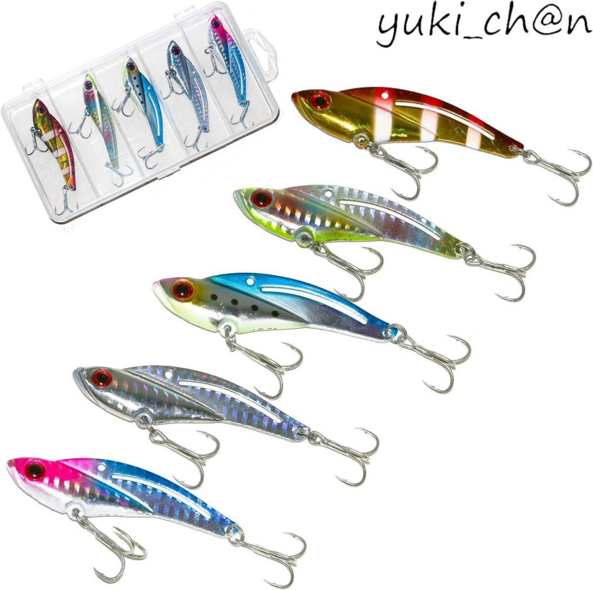 メタルバイブレーション セット 24g 5色セット 国産ルアー ケース付き拍卖