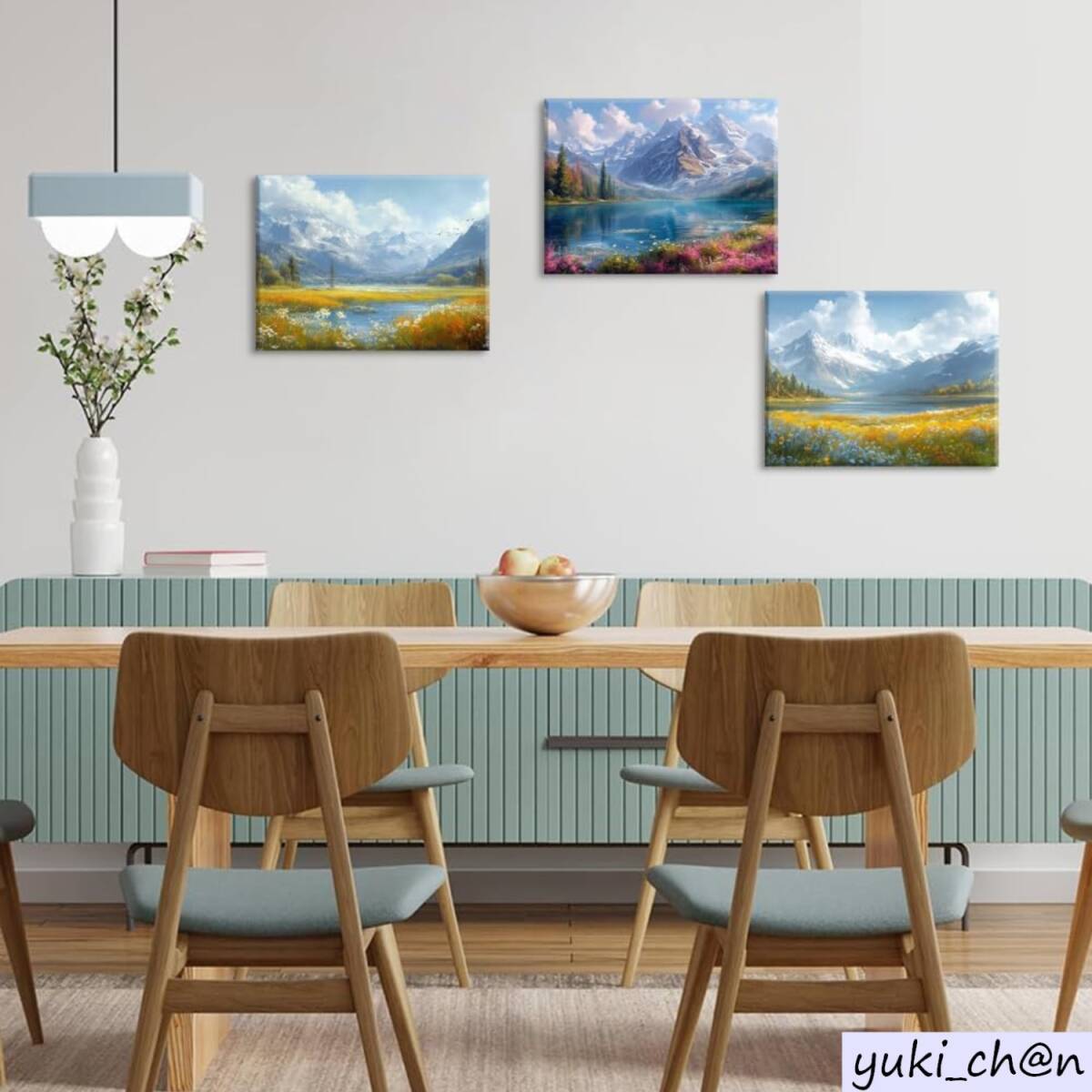 自然の風景壁画 モダンな装飾絵画アート 絵画 30x40cm×3枚 3枚パネル インテリアアート ジークレー・アートワーク拍卖