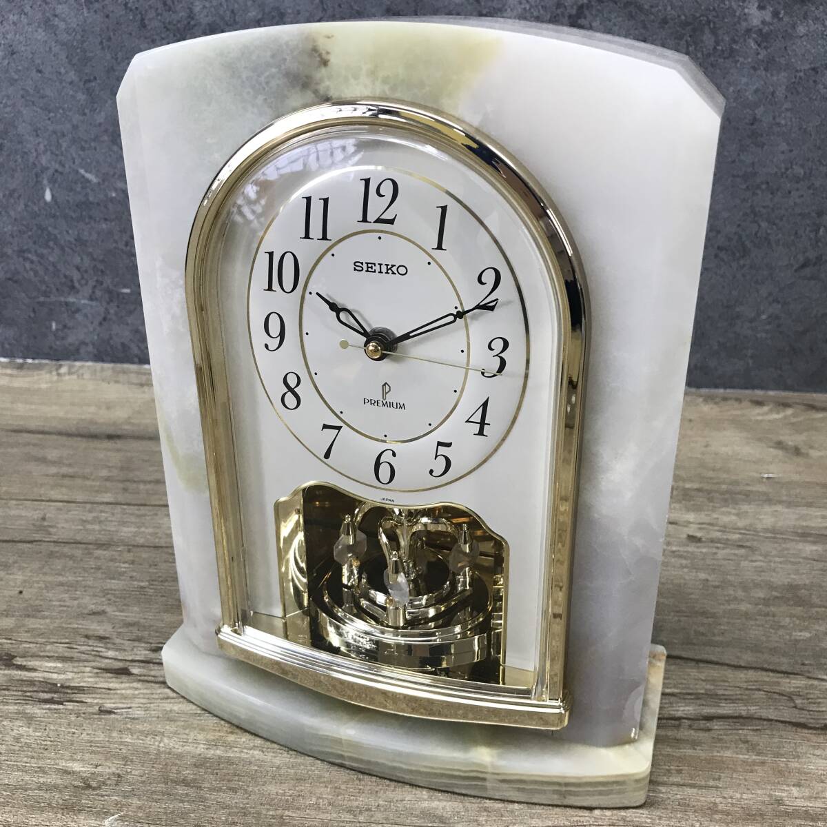 SEIKO セイコー PREMIUM 置時計 BY413M インテリア 動作品 25b菊DO①拍卖