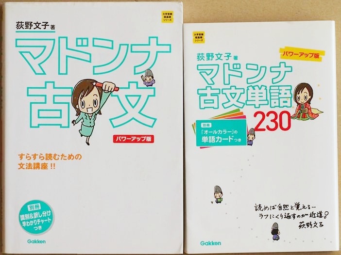 ★送料無料★2冊セット★蛍光ペンによる書き込み有り★ 『マドンナ古文単語230』 『マドンナ古文 パワーアップ版』 荻野文子 単行本拍卖